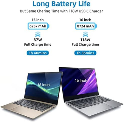 Mac Book Pro Charger - 118W USB C Charger Fast Charger Compatible with MacBook Pro, MacBook Air, M1 M2 M3 M4, iPad pro, Samsung Galaxy and All USB-C Devices, 6.6ft Cable