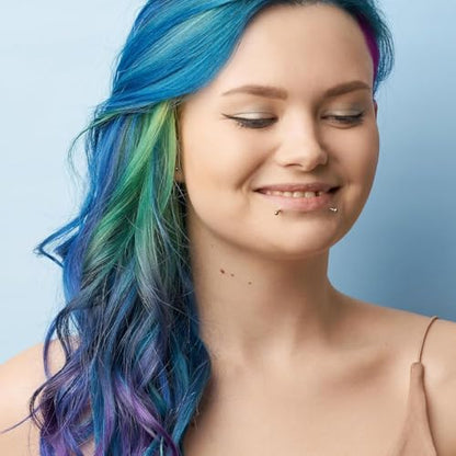 Arctic Fox Semi-Permanent Hair Dye, Vegan & Cruelty-Free, Vibrant Blue Color, Ammonia-Free, Peroxide-Free, Conditioning Formula, Poseidon, 4 Fl Oz (Pack of 2)