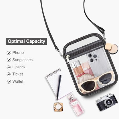 USPECLARE Clear Purse Stadium Approved CrossBody Bag for Men and Women
