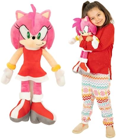 Franco Super Soft Plush Anime Cuddle Pillow Buddy, 1 Count (Pack of 1), Sonic The Hedgehog Amy Rose
