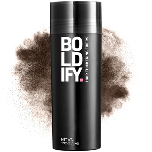 BOLDIFY Hair Fibers (56g) - Fill In Thinning and Fine Hair for an Instantly Fuller, Thicker Look - 14 Shades for Women & Men - Ash Brown