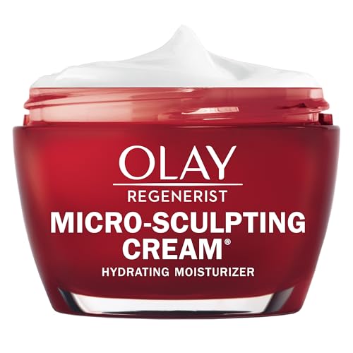 Olay Face Moisturizer, Regenerist Micro-Sculpting Facial Cream for Women - Instant Hydration, Anti-Aging, Anti-Wrinkle, Firming Skin Care - Hyaluronic Acid, Niacinamide, Amino Peptides, 1.7 Oz