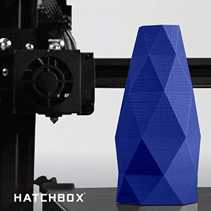 HATCHBOX 1.75mm True Blue PLA 3D Printer Filament, 1 KG Spool, Dimensional Accuracy +/- 0.03 mm, 3D Printing Filament