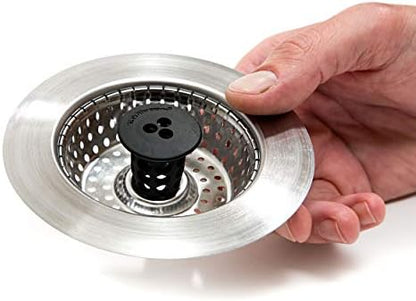 SinkShroom Revolutionary Clog-Free Sink Strainer Basket, 2-Pack, Stainless Steel