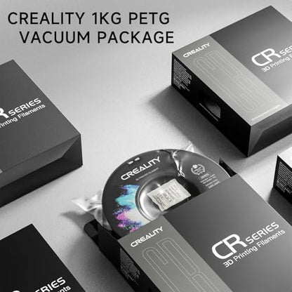 Official Creality PETG 3D Printer Filament 1.75mm 1KG (2.2lbs), High Precision Strong Toughness, Odorless Better Flow Moistureproof 3D Printing Ender Filament, Beige