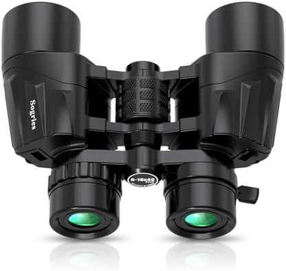 6-16x40 HD Zoom Binoculars for Adults, High Powered, Large View, BAK4 Prism, Waterproof, Clear Low Light Vision for Bird Watching,Hiking, Travel