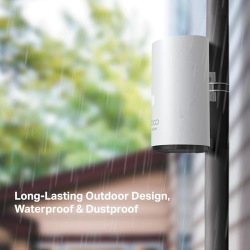 TP-Link Deco Outdoor Mesh WiFi (Deco X50-Outdoor), AX3000 Dual Band WiFi 6 Mesh, 2 Gigabit PoE Ports, 802.3at PoE+,Weatherproof, Works with All Deco Mesh WiFi, Pole/Wall/Tabletop Mount Options,1-Pack