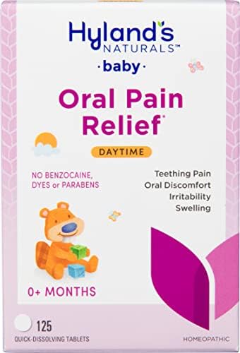 Hyland's Baby Daytime and Nighttime Soothing Tablets and Gel and Drops with Chamomilla, Natural Relief of Oral Discomfort, Irritability, and Swelling, 125 Count