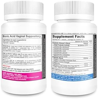 NutraBlast Boric Acid Vaginal Suppositories Bundle with Vaginal Probiotics | Supports Odor Control | Digestive, UT & Intimate Health | Promotes Healthy Intimate Balance (30 Count)