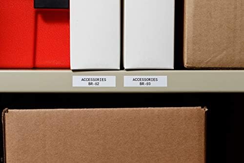 Brady Authentic (M21-375-595-WT) All-Weather Vinyl Label for Indoor/Outdoor ID, Lab and Equipment Labeling, Black on White- For M210, M210-LAB, M211, BMP21-PLUS and BMP21-LAB Printers, .375" 21' L