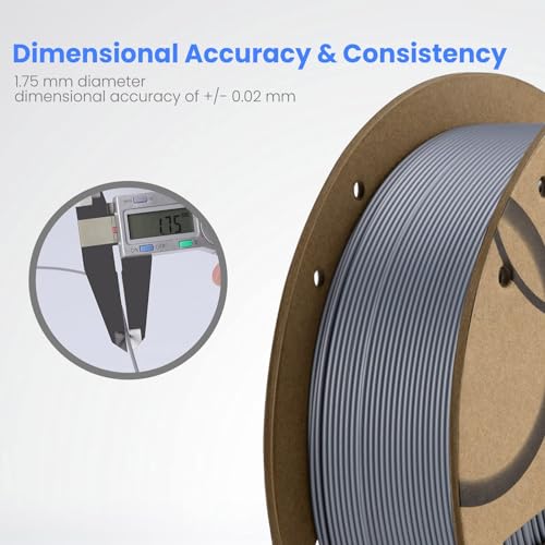 ELEGOO PLA Filament 1.75mm Orange 1KG, 3D Printer Filament Dimensional Accuracy +/- 0.02mm, 1kg Cardboard Spool(2.2lbs) 3D Printing Filament Fits for Most FDM 3D Printers
