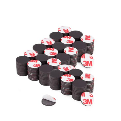 Round Magnets with Adhesive Backing, 180 Pieces 3M Magnetic Dots (Diameter 0.8’’ x 0.08”) Anisotropy Flexible Sticky Circle Magnets Tape for Whiteboard, Refrigerator, Crafts, Classroom
