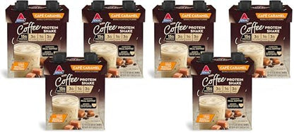 AtkinsCafé Caramel Iced Coffee Protein Shake, 15g Protein, Low Glycemic, 3g Net Carb, 1g Sugar, Keto Friendly (Pack of 2)