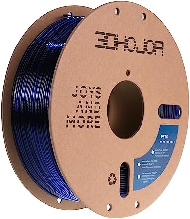PETG Filament 1.75mm, PETG 3D Printing Filament, 2.2 LBS (1KG) Cardboard Spool, Fit Most FDM 3D Printer,Blue…