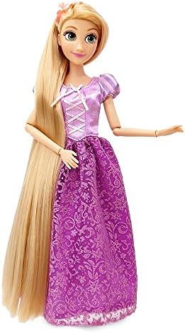 Disney Store Girl's Disney Princess Classic Doll (Rapunzel from Tangled), 11 Inches, Includes Brush with Molded Details, Fully Posable Toy in Classic Outfit - Disney Princess Toys