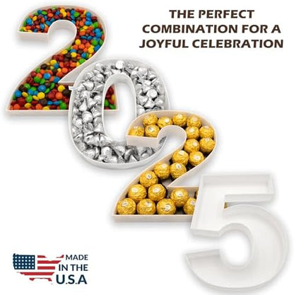 10" Reusable Plastic Box Form Tray Display for Treats, Charcuterie, Cake Pop, Candy, Charcuterie Box, Custom Charcuterie Letters Fillable - Reusable Letter Box - (White Plastic, &)