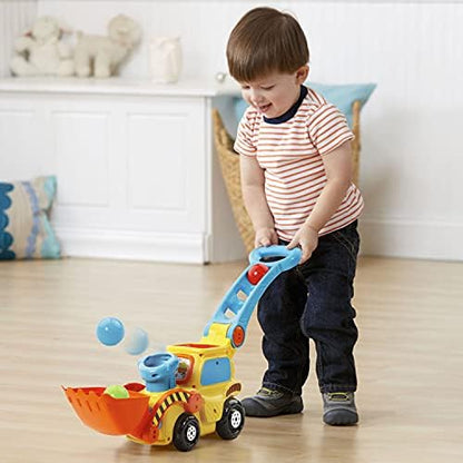 VTech Pop-a-Balls Push and Pop Bulldozer, Yellow