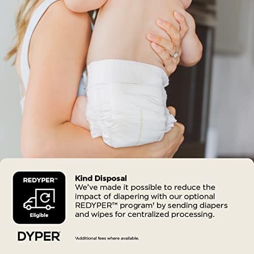 DYPER - Baby Diapers Hypoallergenic Cloth Alternative Day & Overnight Protection - Made with Plant-Based* & Skin-Friendly Ingredients - Size 1 (36 Count)