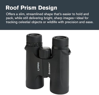 Celestron - Outland X 8x42 Binoculars – Ideal for Birding and Outdoors – 42mm Objective Lenses – Wide 7° Field of View – BaK-4 Prisms – Multi-Coated – Waterproof and Fogproof