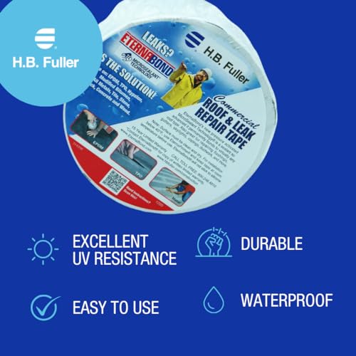 EternaBond RoofSeal White 4" x25' MicroSealant UV Stable RV Roof Seal Repair Tape | 35 mil Total Thickness - EB-RW040-25R - One-Step Durable, Waterproof and Airtight Sealant