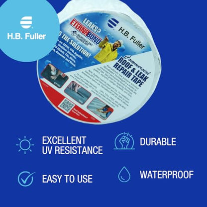 EternaBond RoofSeal White 4" x25' MicroSealant UV Stable RV Roof Seal Repair Tape | 35 mil Total Thickness - EB-RW040-25R - One-Step Durable, Waterproof and Airtight Sealant