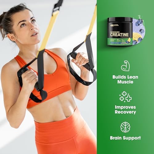 Optimum Nutrition Micronized Creatine Monohydrate Powder, Blueberry Lemonade Creatine, 60 Servings, 360 Grams (Packaging May Vary)