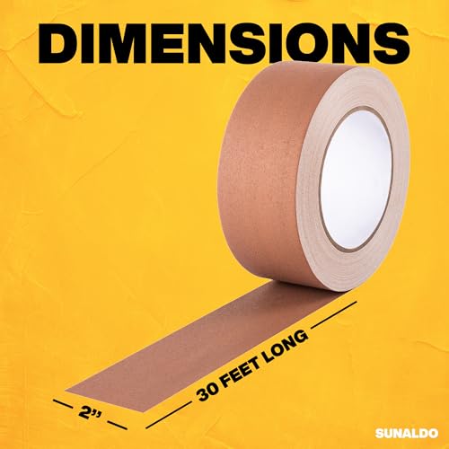 Gaffers Tape (6 Pack) Strong Hold, Easy to Rip, Residue-Free Professional Grade Floor Tape for Electrical Cords, Matte Finish Non Reflective, Weather Resistant (Brown, 2" x 30 Yards)