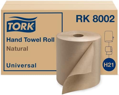 Tork Paper Hand Towel Roll Natural H21 (6 Rolls) and Tork Multifold Hand Towel Natural H2 (16 Packs)