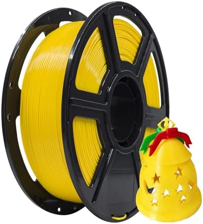 FLASHFORGE PLA Filament 1.75mm, 3D Printer Filament 1kg (2.2lbs) Spool, Dimensional Accuracy +/- 0.02mm, 3D Printing Filament Easy to Use and Fits for Most FDM 3D Printers (Yellow)