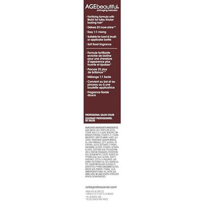 AGE beautiful Permanent Hair Color Dye Liqui Creme | 100% Gray Coverage | Anti-Aging Haircolor | Biotin for Thicker, Fuller Hair | Professional Salon Coloring