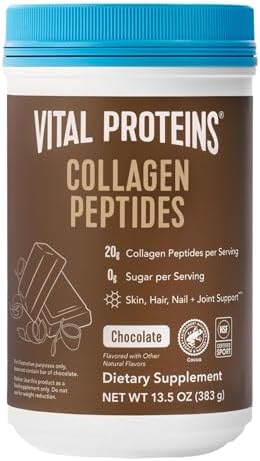 Vital Proteins Collagen Peptides Powder - Chocolate Powder for Hair, Nail, Skin, Bone & Joint Health, 13.5oz