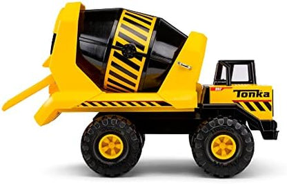 Tonka Steel Classics Mighty Cement Mixer - Made with Steel & Sturdy Plastic, Yellow Toy Construction Truck, Boys and Girls, Kids, Toddlers, Ages 3+