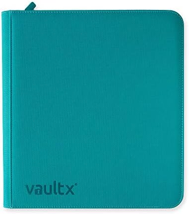 Vault X 12 XL Pocket Trading Card Zip Binder - 624 cards, Premium Exo-Tec Album Material, 26 Side-Loading Pages, Folder for Collectible Card Games, Sports, TCG (Teal)
