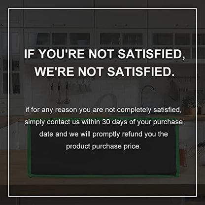 Bodaon Insulated Pizza Delivery Bag, 20" x 20" x 8" Pizza Warmer Bags for Carry Hot, Black with Green Edge, 1-Pack