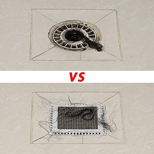 Shower Drain Hair Catcher/Drain Strainer/Shower Drain Cover for Bathroom Floor Drain, Stainless Steel and Silicone (Patented Product)