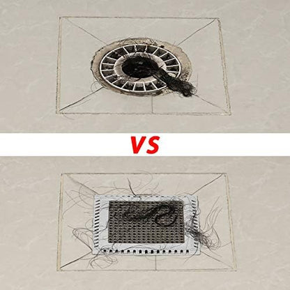 Shower Drain Hair Catcher/Drain Strainer/Shower Drain Cover for Bathroom Floor Drain, Stainless Steel and Silicone (Patented Product)