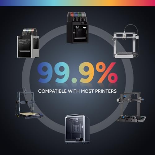 OVERTURE PETG Filament 1.75mm, 3D Printer Filament, 2kg Filament (4.4lbs), Dimensional Accuracy Probability +/- 0.02 mm, Fit Most FDM Printers (Black + White)