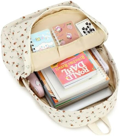 School Backpack for Teen Girls Bookbags Elementary High School Corduroy Laptop Bags Women Travel Daypacks