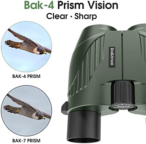20X25 Compact Binoculars for Adults and Kids,Large Eyepiece Waterproof Binocular，Easy Focus Small Binoculars for Bird Watching,Hiking and Concert, Green