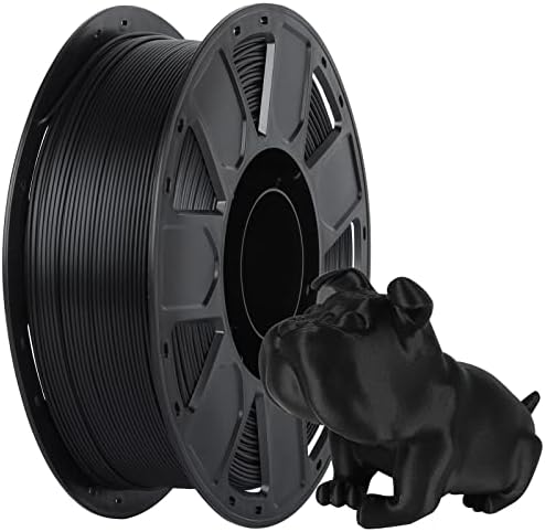 Creality PLA Filament 1.75mm, Ender PLA 3D Printer Filament No-Tangling Without Clogging Smooth Printing No Warping, Fit Most FDM 3D Printers, 1kg Spool, Accuracy +/- 0.02mm, Black