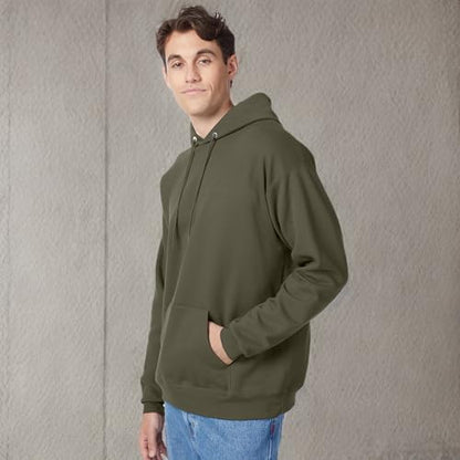 Hanes EcoSmart Hoodie, Midweight Fleece, Pullover Hooded Sweatshirt for Men