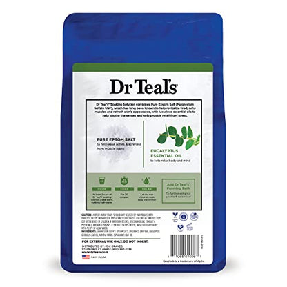 Dr Teal's Pure Epsom Salt, Lavender, Eucalyptus & Wellness Trio Bundle, 3 lbs (Pack of 3)