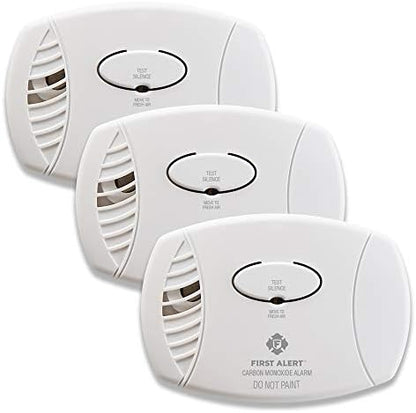 FIRST ALERT Plug-In Carbon Monoxide Detector with Battery Backup, (Pack of 3), CO605