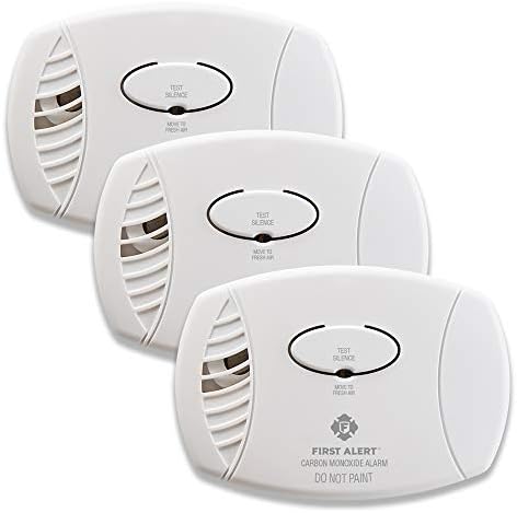 FIRST ALERT Plug-In Carbon Monoxide Detector with Battery Backup, (Pack of 3), CO605