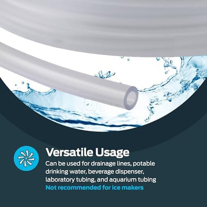 Eastman 1/4 Inch ID (3/8 Inch OD) PVC Clear Vinyl Tubing, 100 Foot Length, 98618
