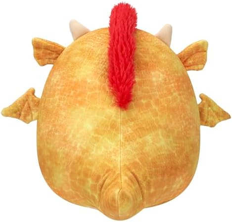 Squishmallows Original 12-Inch Dieric Yellow Dragon with Orange Mane - Official Jazwares Large Plush