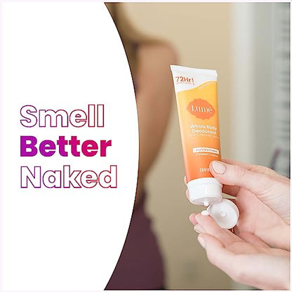 Lume Whole Body Deodorant - Invisible Cream Tube - 72 Hour Odor Control - Aluminum Free, Baking Soda Free, Skin Safe - 3.0 ounce (Toasted Coconut)