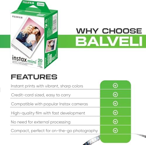Fujifilm INSTAX Mini Instant Film 2 Pack = 20 Sheets (White) for Fujifilm Mini 8 & Mini 9 Cameras, Model:4332059078