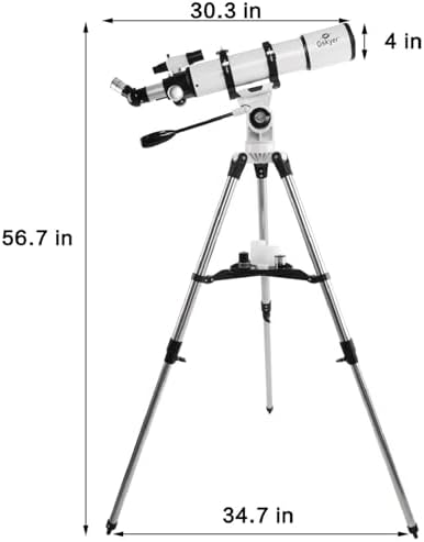 Gskyer Telescope 600x90mm AZ Astronomical Refractor Telescope for Adults Astronomy, German Technology Scope