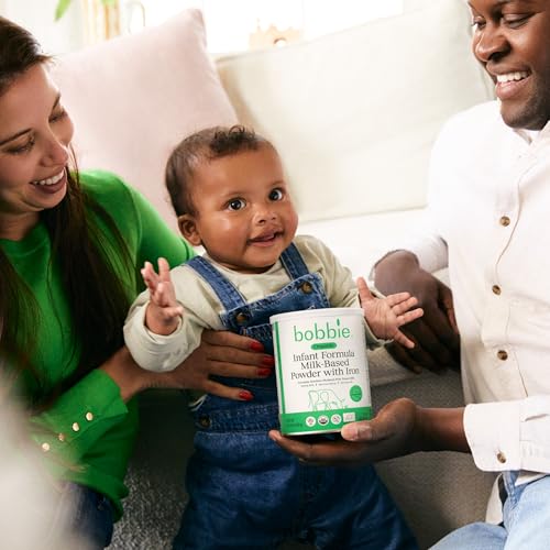 Bobbie Organic Infant Formula, Milk Based Powder with Iron, DHA and Vitamin D, Modeled After Breast Milk, Organic Baby Formula for Newborn to 12 Months Old Infant, 14.1 oz, 1 Pack